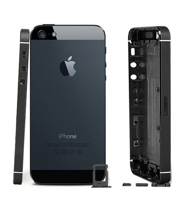 Apple iPhone 5 - Zadní / střední hliníkový rám bez komponent, černý